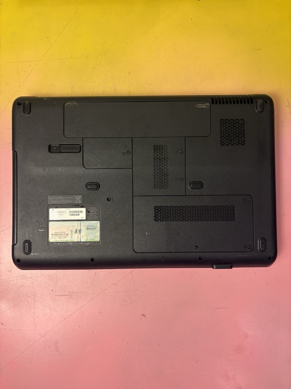 HP G60 Notebook 15.6 Laptop Core 2 Duo T6600 4GB 320GB HDD Read Description