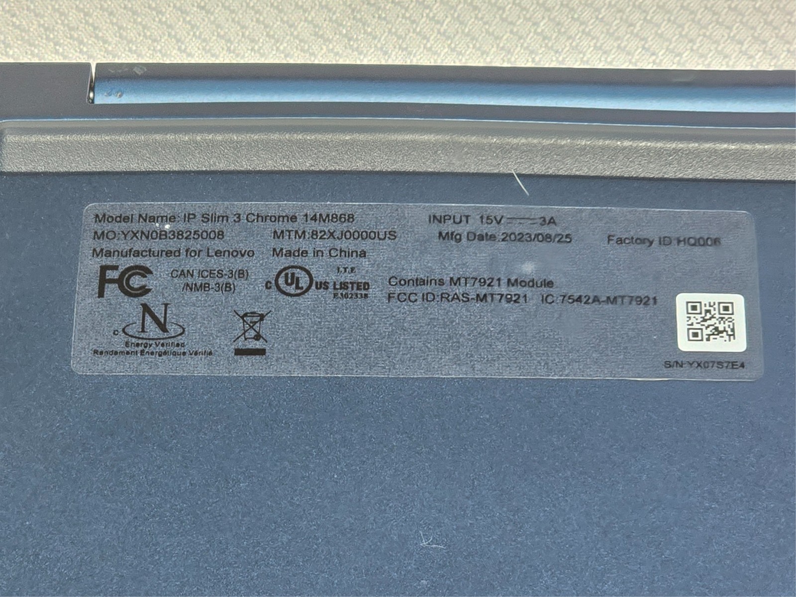 Lenovo IP Slim 3 Chrome Touch Screen