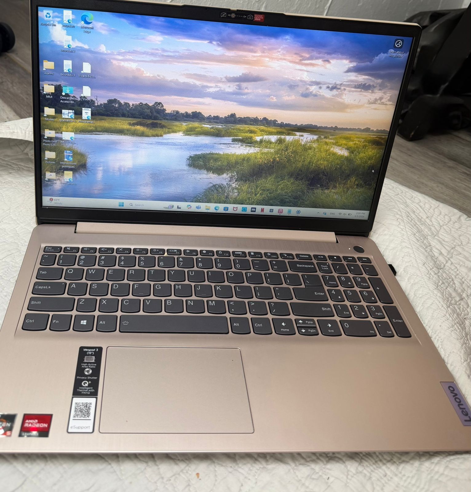 Lenovo IdeaPad 3 82KU00YWUS 15.6″ FHD LAPTOP RYZEN 5 (5500U 8GB 256GB SSD SAND)