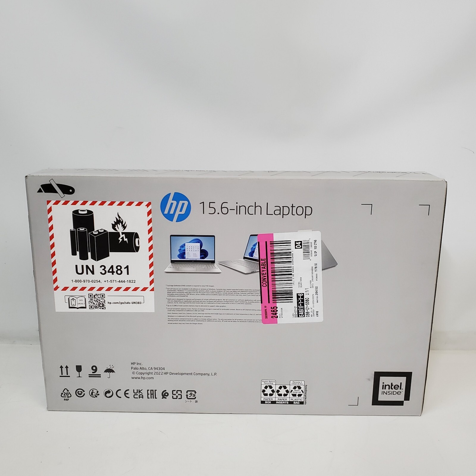HP 15-DY2035TG 15.6″ Laptop Intel Core i3-1125G4 8GB Memory 256 SSD Windows 11