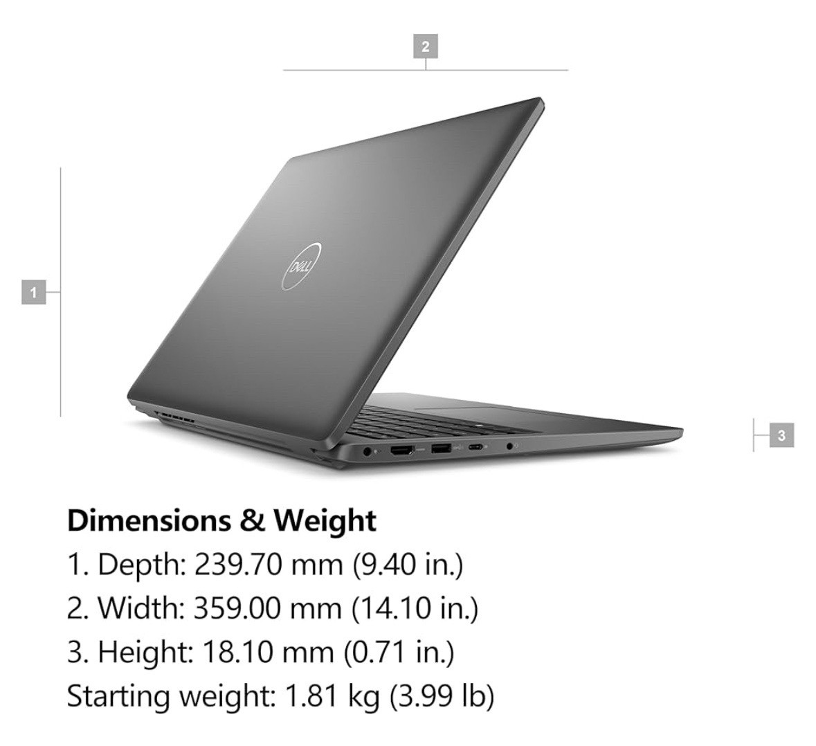 Dell Latitude 3550 laptop for business and work, Intel 10-Core i5-1335U