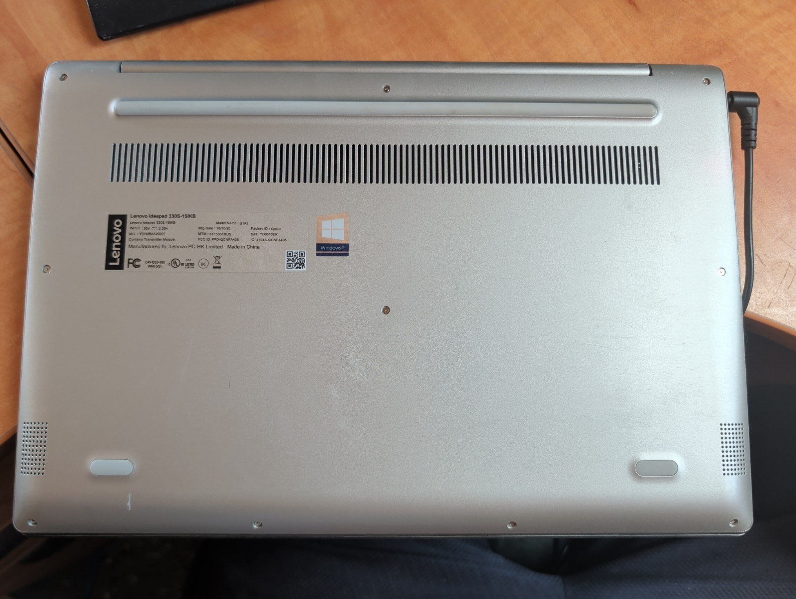 Lenovo IdeaPad 330s 15-IKB i3-8130U, 6GB, 1 TB HDD, Win 11 Home, W/ Charger