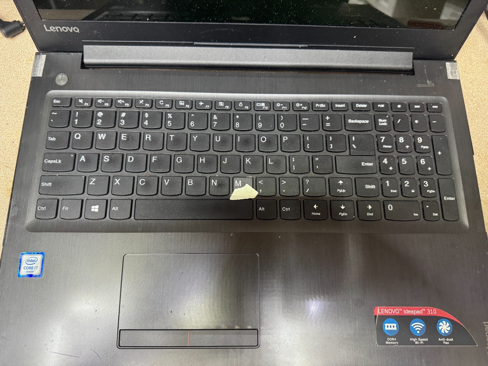 Lenovo ideapad 310-15isk – works but isues – Please see desc (4gb mem, No HD)