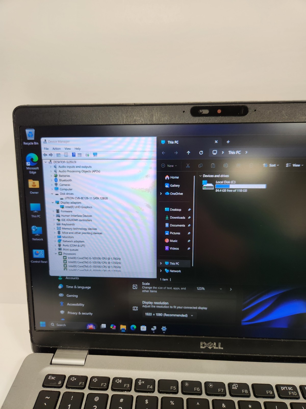 Dell Latitude 5310 Core i5-10310U, 8GB RAM, 128GB NVME Win11 PRO *READ #0339