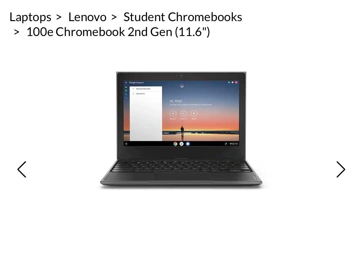 Lenovo 100e Chromebook 2nd Gen MTK 11.6″ (32GB eMMC, MediaTek MT8173C,…