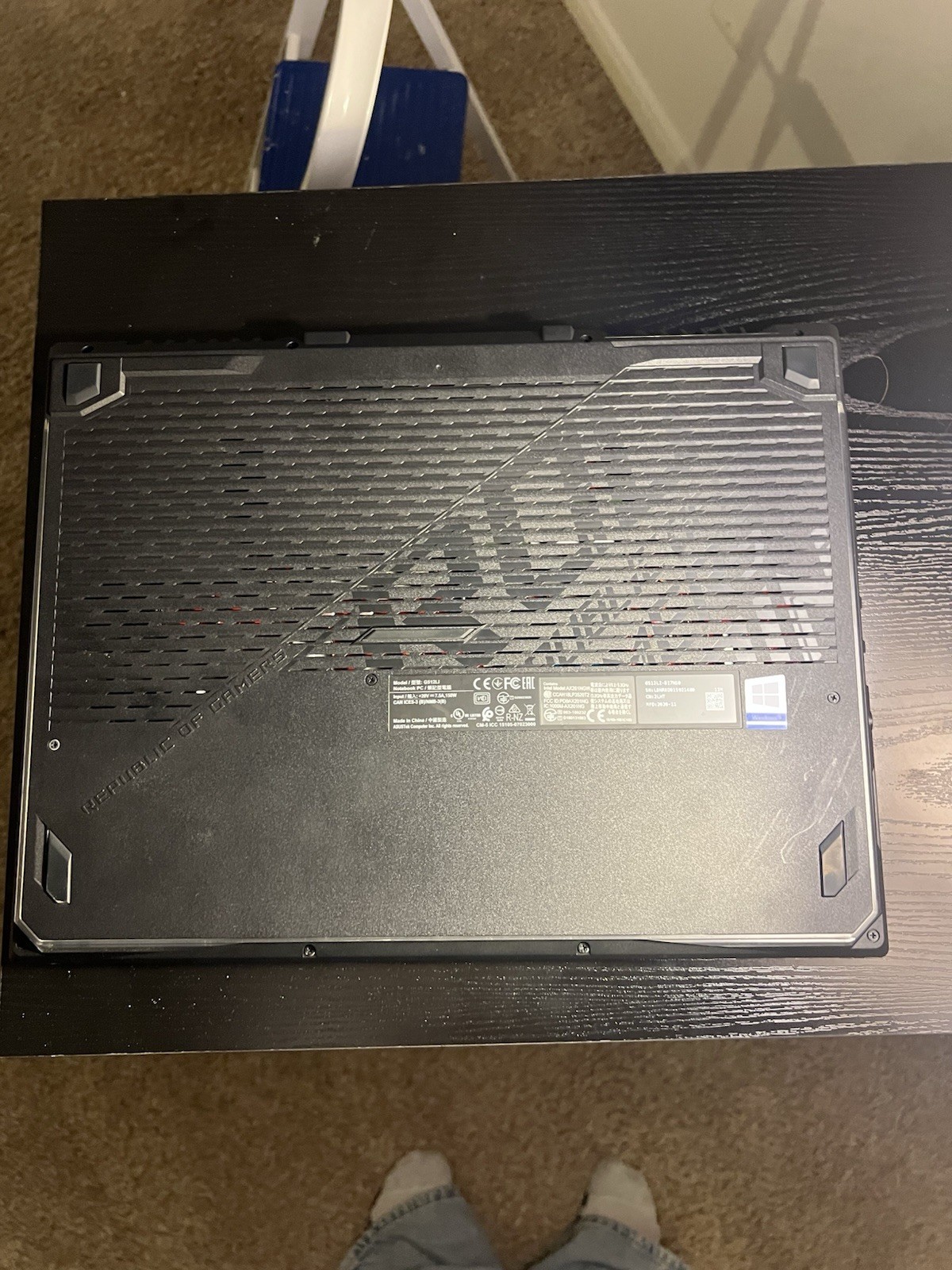 Gaming Laptop: Black ASUS ROG Strix G15 with 15.6 with Mouse And Mousepad