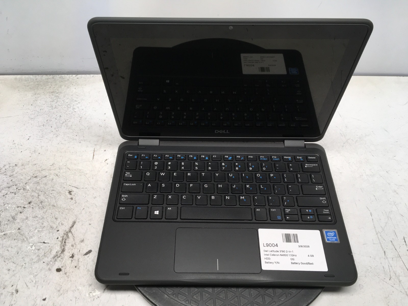 Dell Latitude 3190 2-In-1 Intel Celeron N4100 1.1GHz 4 GB NO HDD BIOS locked