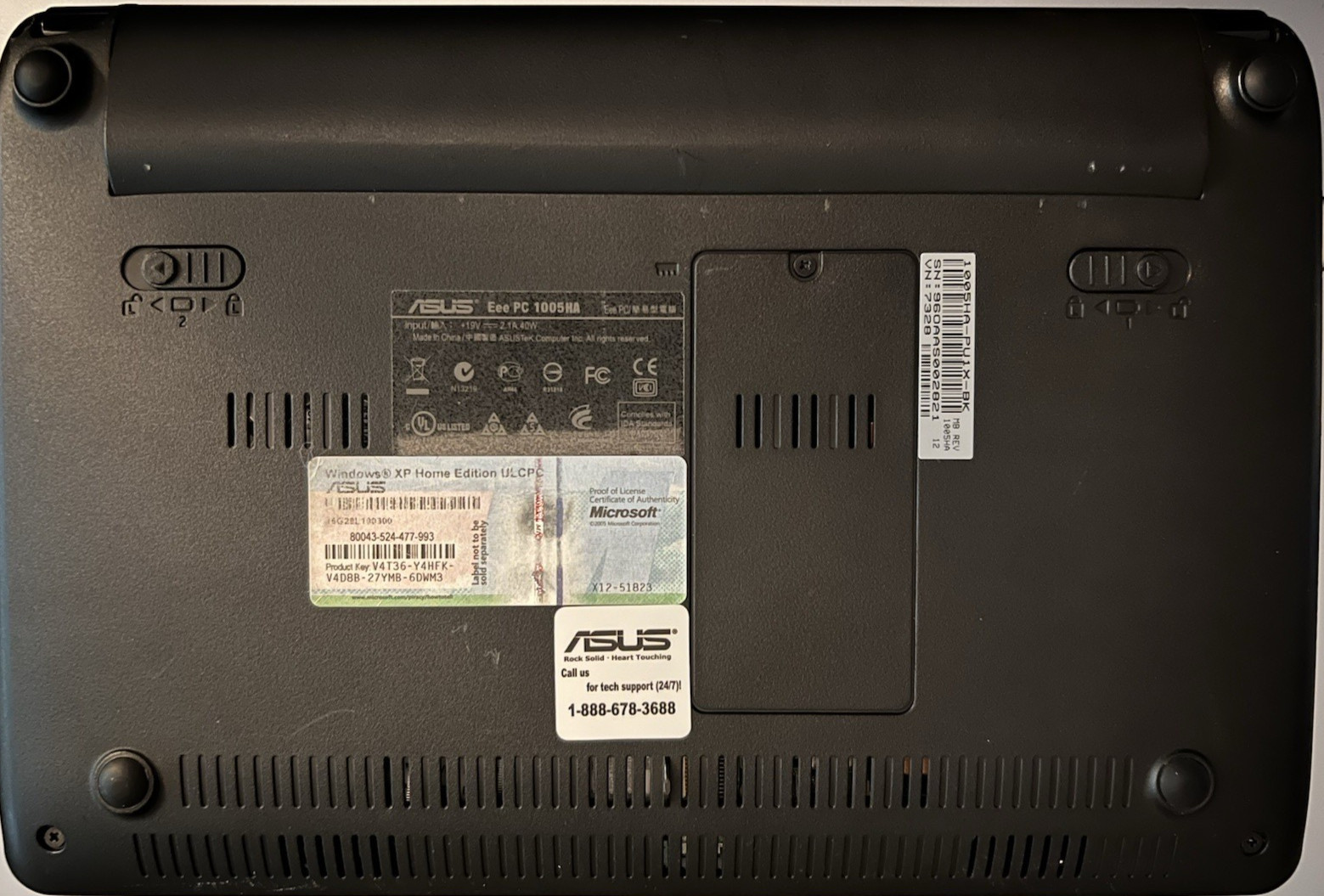 ASUS Eee PC 1005HA Netbook Untested