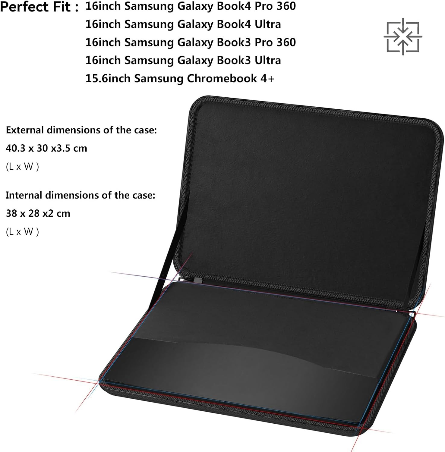 Durable Laptop Shell for 16 inch HP OMEN MAX Gaming Laptop 16t/16, DELL Pro Max