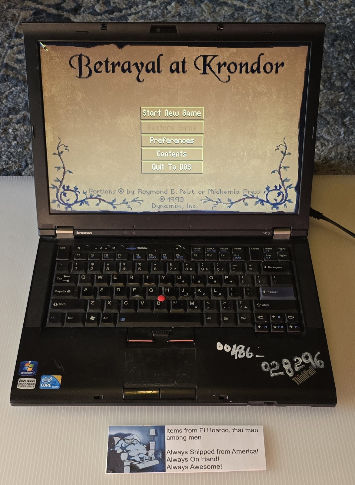 Lenovo ThinkPad T410 14″ Laptop, i5-M520/6GB RAM/500GB HDD/Windows 7 Pro