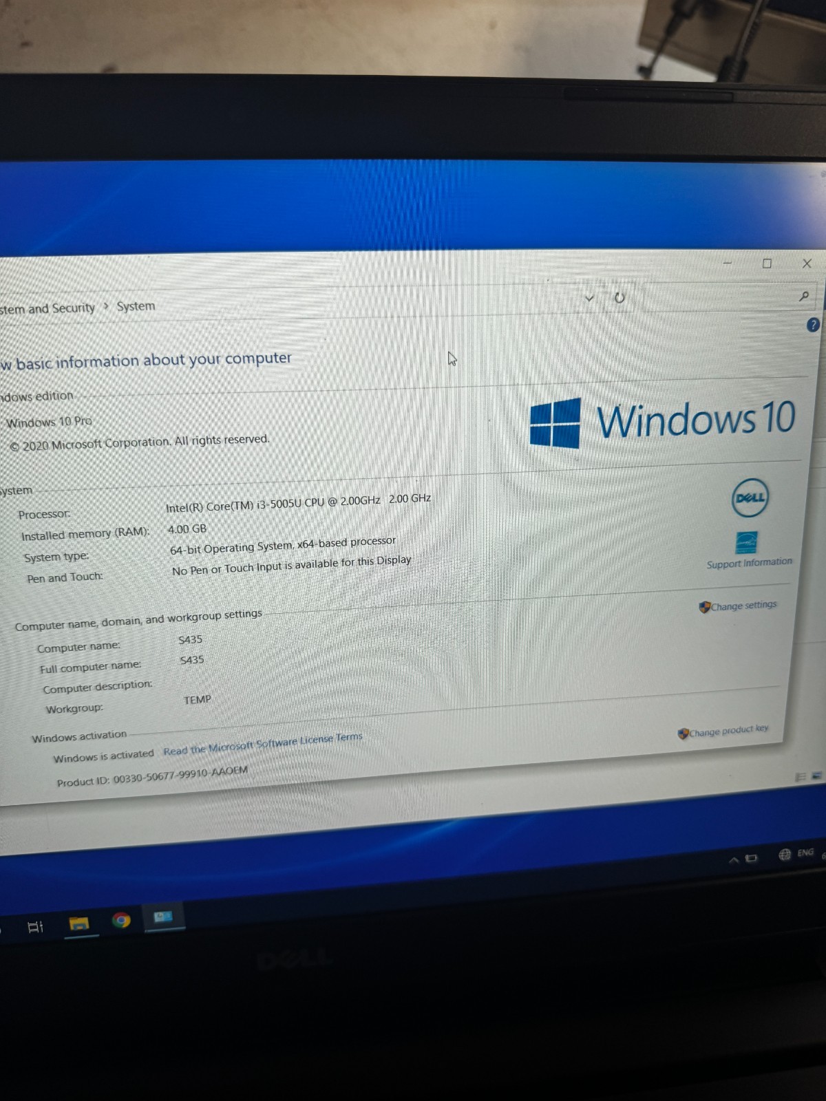 Dell Latitude 3560 Core I3-5005U Laptop For Repair #6437