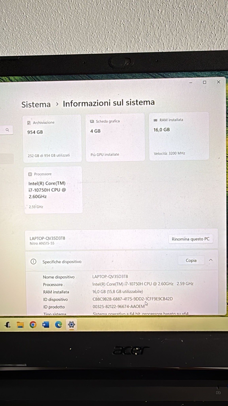 acer nitro 5 (modello AN515-55)