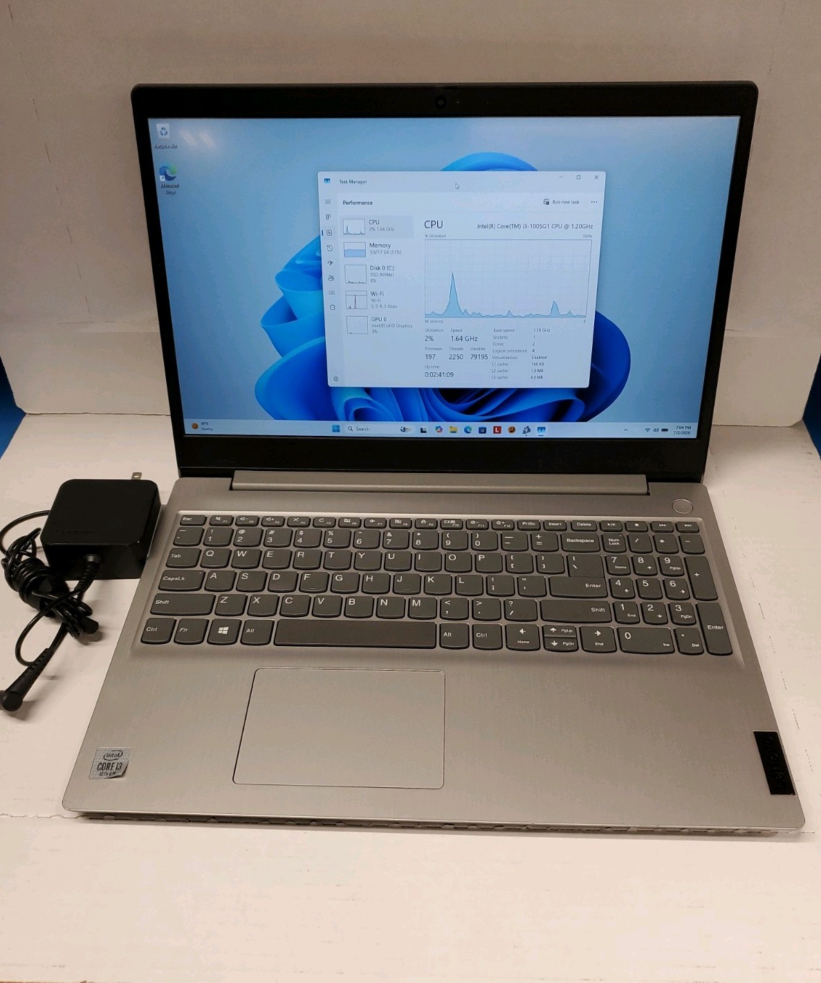 Lenovo IdeaPad 3 15IIL05 Laptop I3-1005G1, 8GB RAM, 256GB NVMe, Windows 11 Home