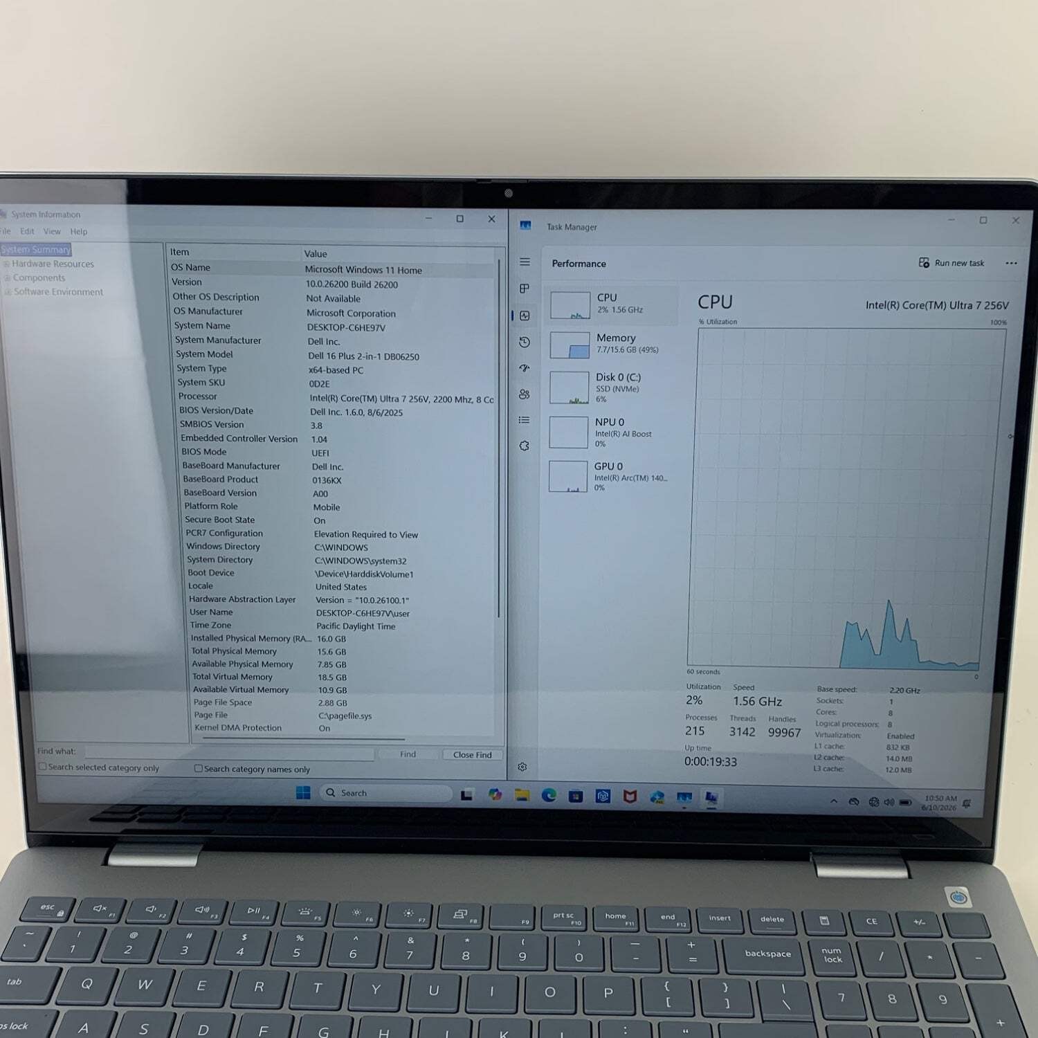 Dell 16 Plus DB06250 16″ Core Ultra 7 256V 2.2GHz 16GB RAM 1TB SSD