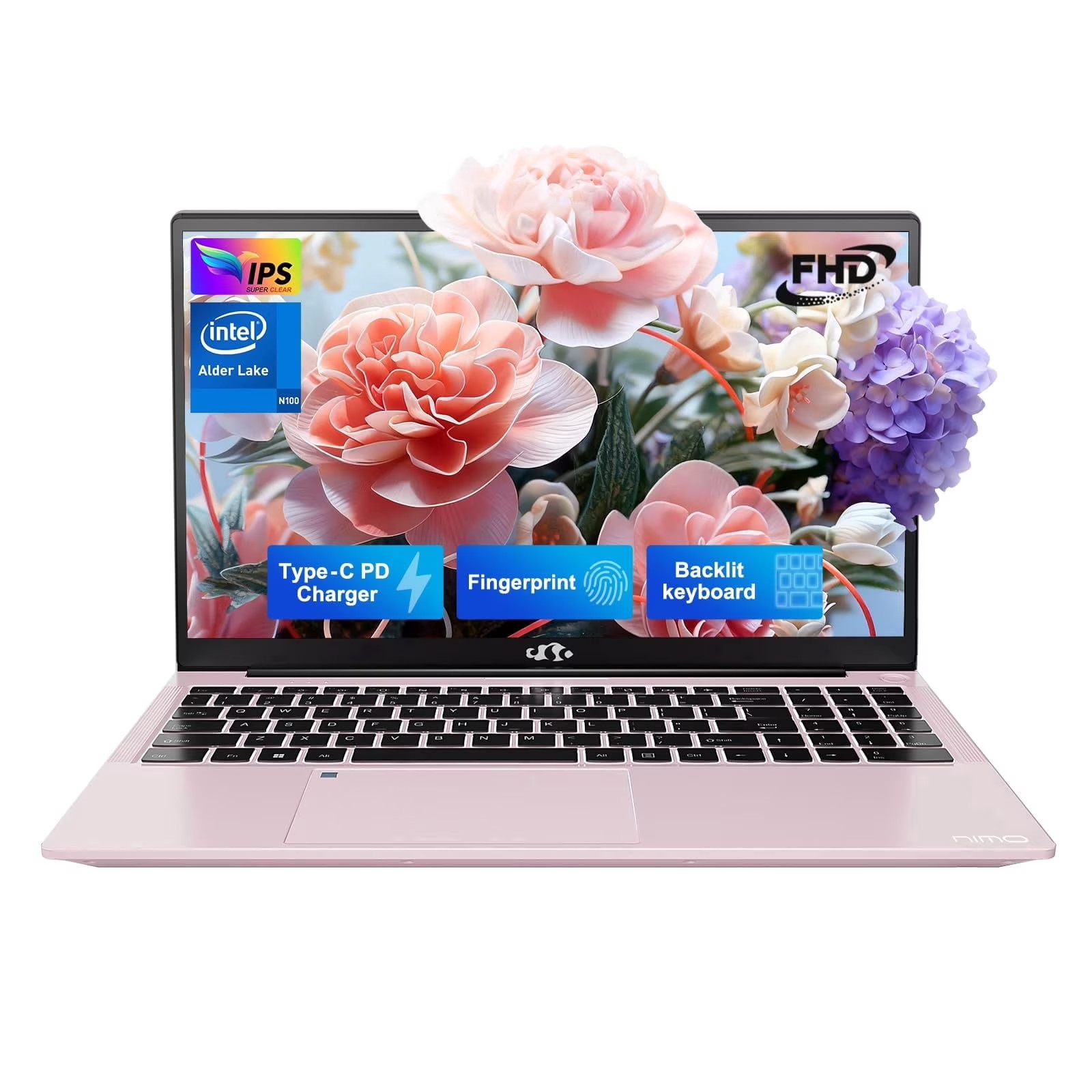Nimo 15.6-Inch FHD Laptop N150 with Intel Quad Core-13Th(Up to 3.6Ghz), 4GB RAM