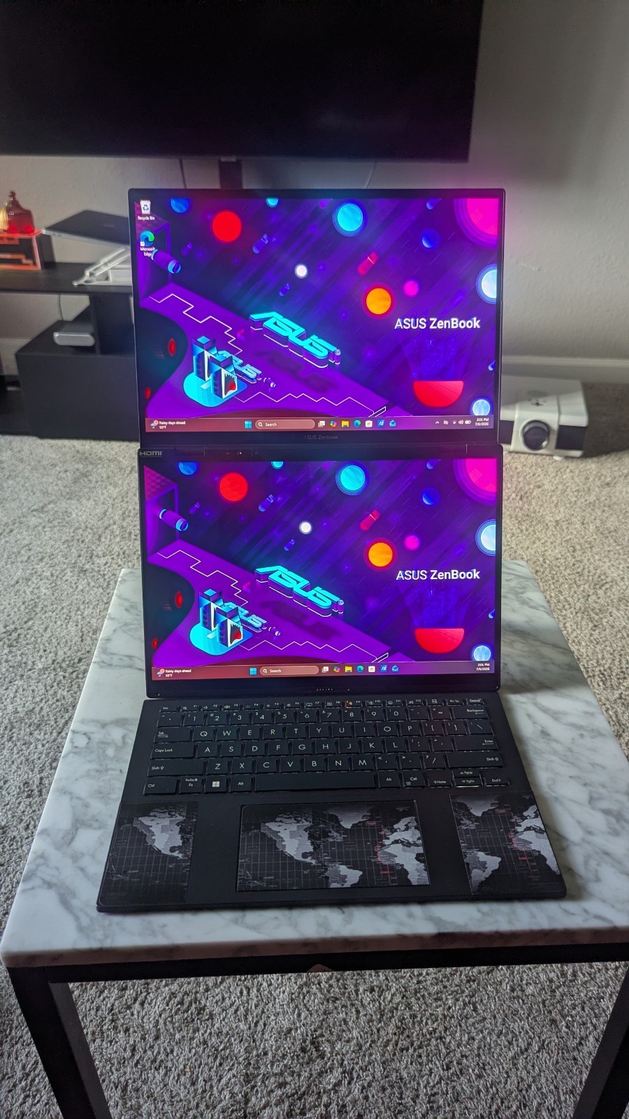 14″ Asus ZenBook Duo Ux8406ma, Ultra 7 155H, 16GB, 1TB SSD, Touch, Dual Screens!