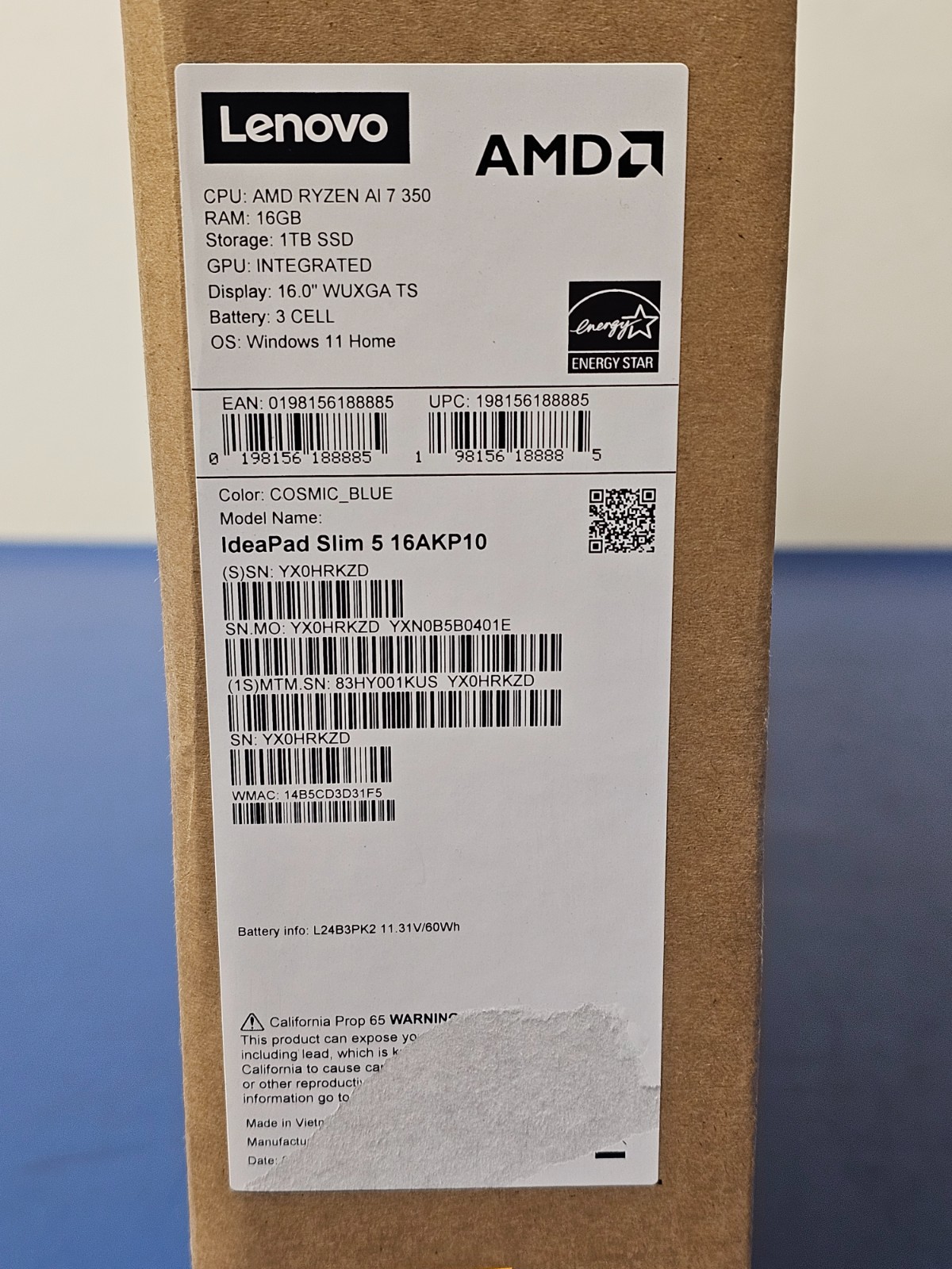 LENOVO IdeaPad 5 2-in-1 16AKP10, AMD Ryzen AI 7 350, 16 GB RAM, 1 TB NVMe SSD