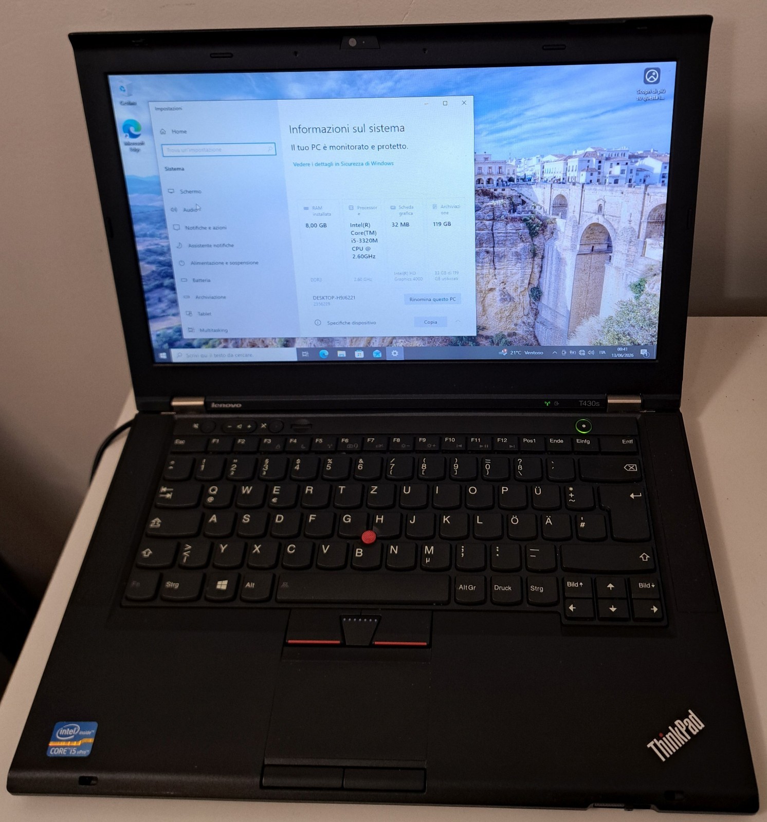 Lenovo Thinkpad T430s Core I5-3320M Laptop | 8GB Ram | 120GB SSD Fast
