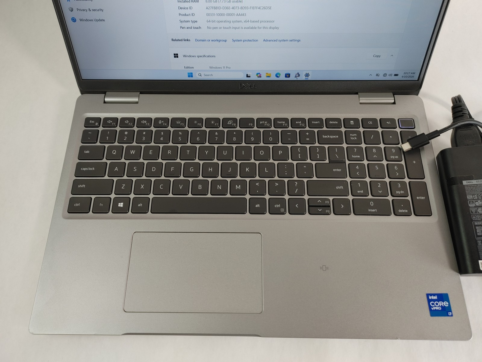 Dell Latitude 5520 Core i7-1185G7 3.00 GHz 8 GB DDR4 256 GB NVMe Windows 11 Pro