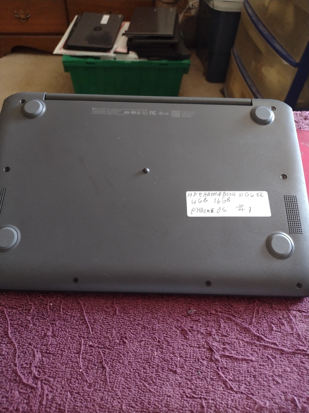 HP Chromebook 11 G6 EE 11.6″ 16GB N3350 ChromeOs dark gray runs well nice clean