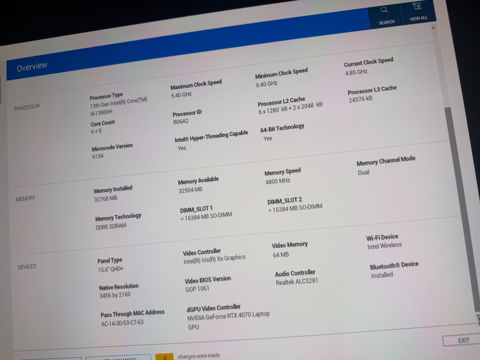 Dell XPS 15 9530 Silver OLED 3.5K i9-13900H 32GB RAM 2TB Nvidia RTX 4070 8GB