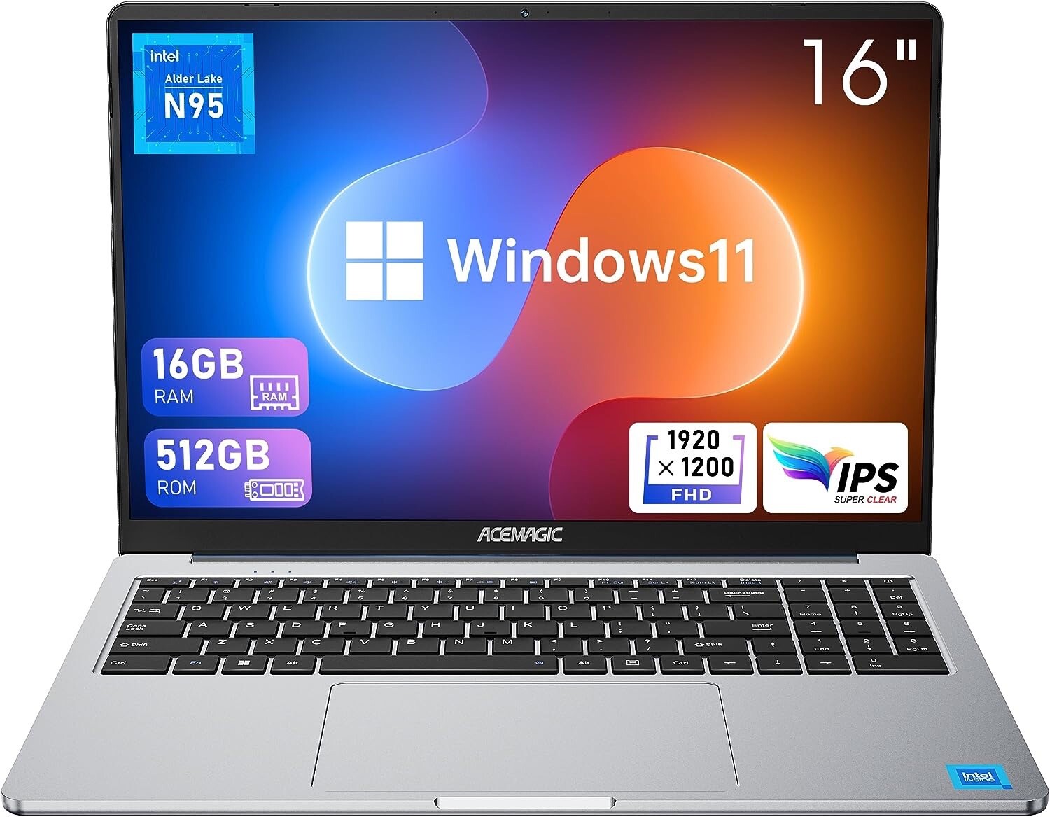 ACEMAGIC Laptop 16 Inch FHD Display, 16GB RAM 512GB ROM