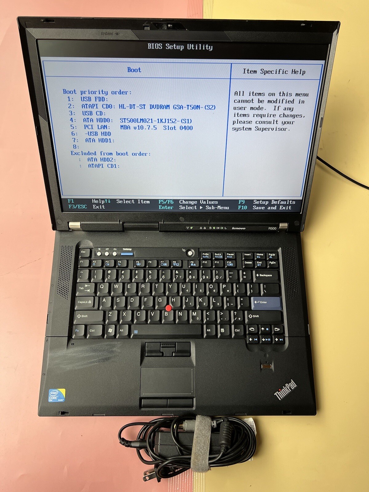 Lenovo Thinkpad R500 Intel Core 2 Duo 15.4” 3GB RAM 500GB HDD WEBCAM BLUETOOTH