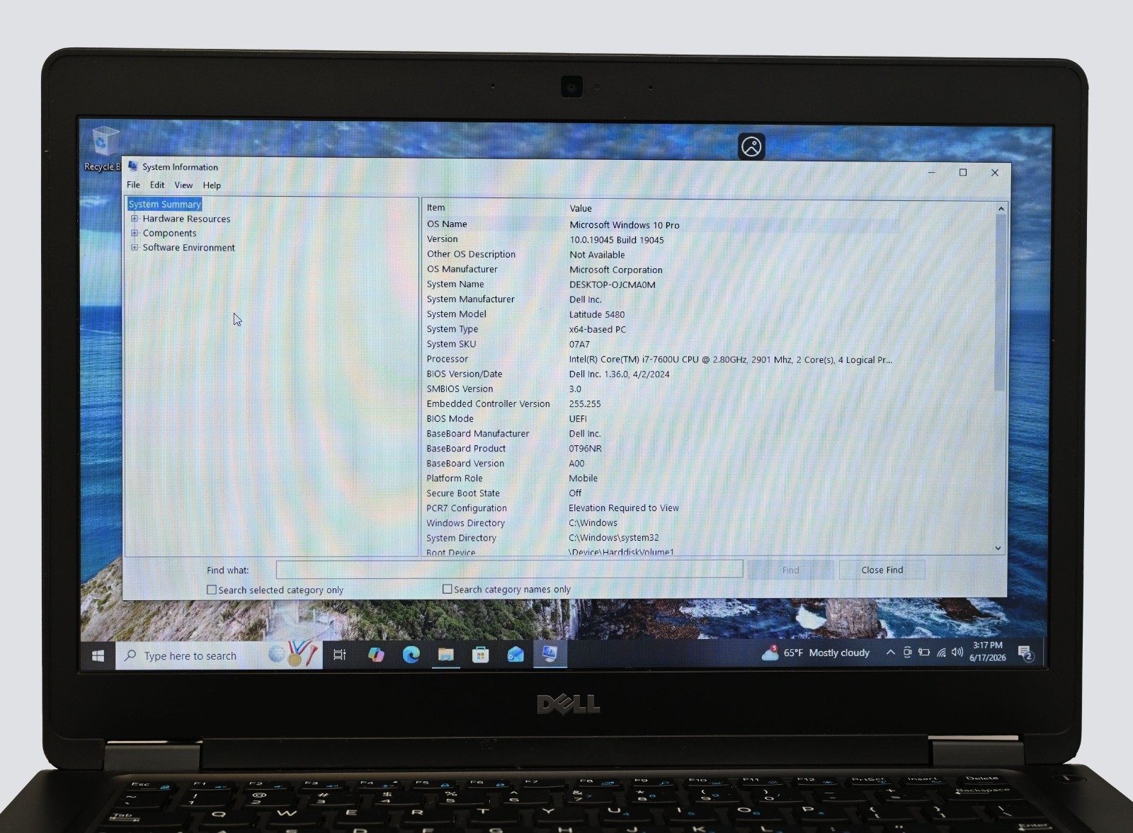 Dell Latitude 5480 i7-7600u 2.8GHz 16GB RAM 256GB SSD Windows 10 Pro