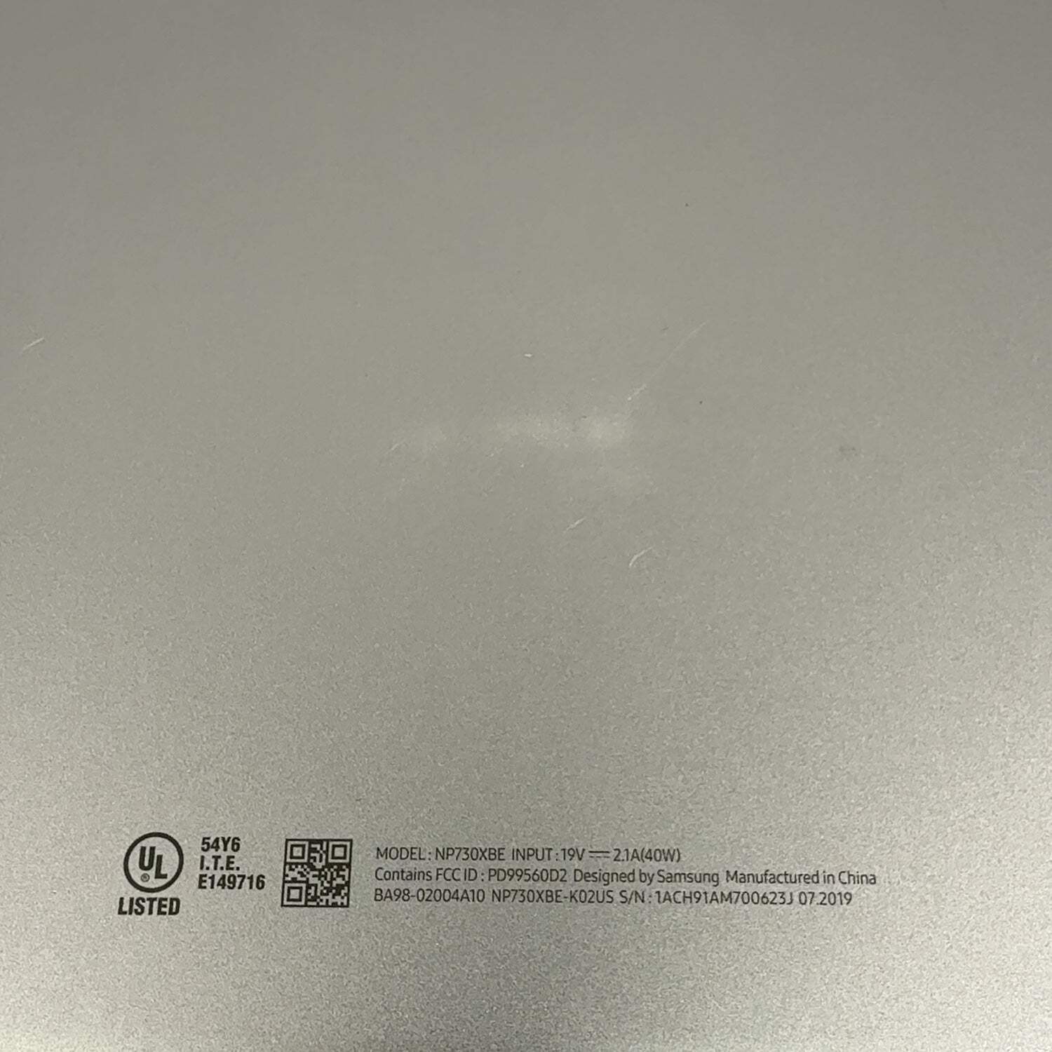Samsung Notebook 7 NP730XBE 13.3″ i7-8565U 1.8GHz 16GB RAM 512GB SSD
