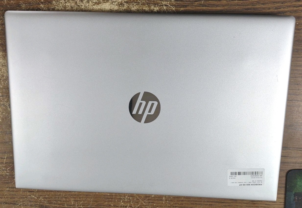HP ProBook 650 G5 Laptop W/ i5-8365U, 8GB RAM, DVD. NO HDD Or Cords.