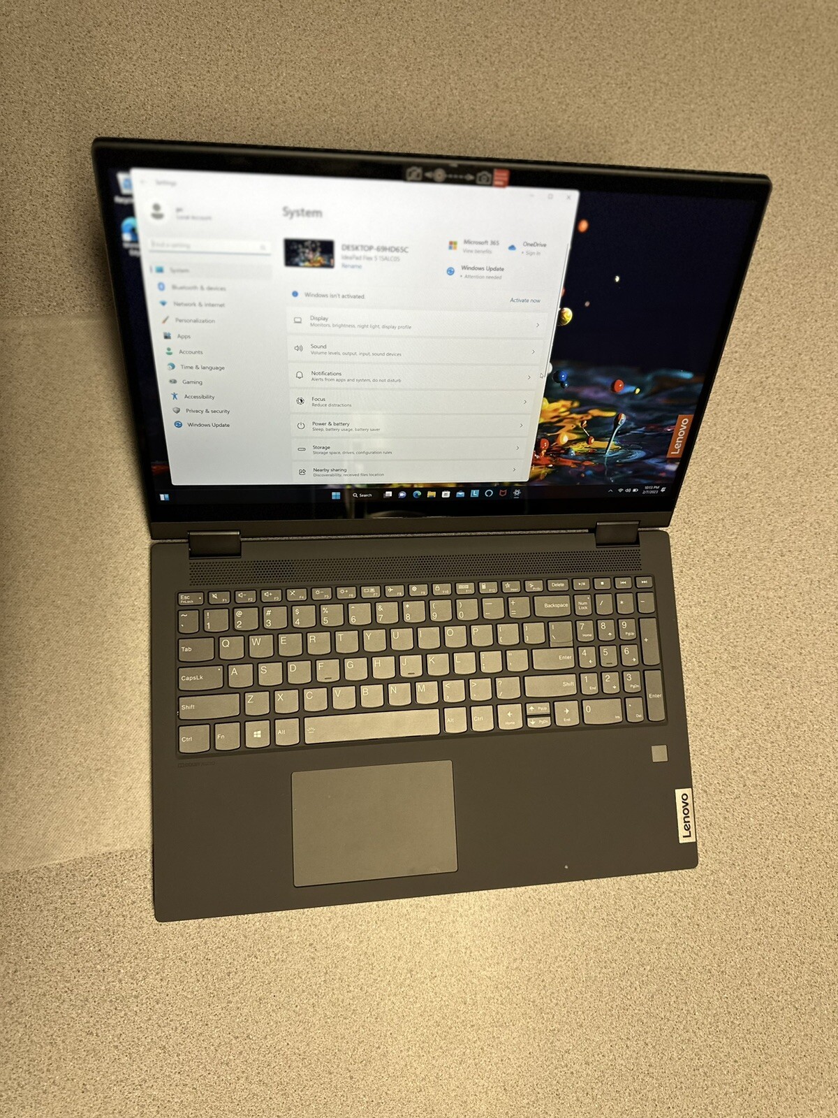 LENOVO Ideapad Flex 5 15ALC05 15.6″ Touchscreen Convertible 2 in 1 laptop