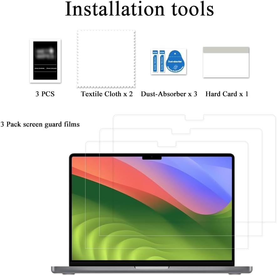 Matte Anti-Glare Screen Protectors 3-Pack for 13.6″ MacBook Air 2025-2026