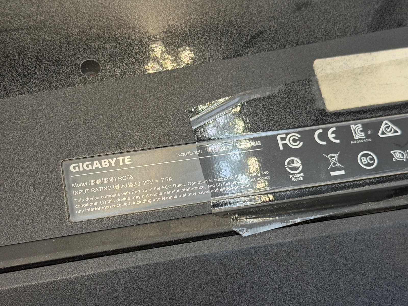 GIGABYTE RC56 | INTEL CORE I7-13620H | power dead / good lcd / PARTS REPAIR