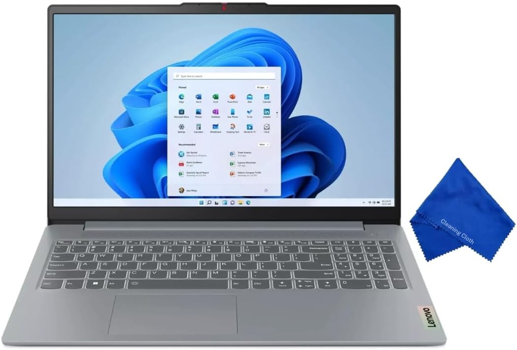 Lenovo Ideapad Slim 3i 15.6″ FHD Laptop(IntelCore i3-N305, 8GBRAM, 256GBSSD)Gray