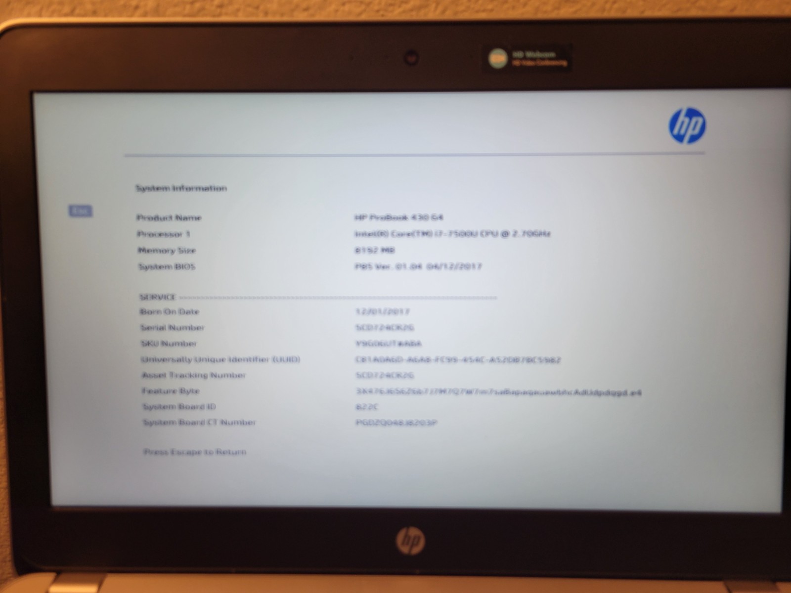 (Lot of 2) HP PROBOOK 430 G4 Intel Core i7-7500U @2.70GHz – 8GB RAM – No HDD/OS