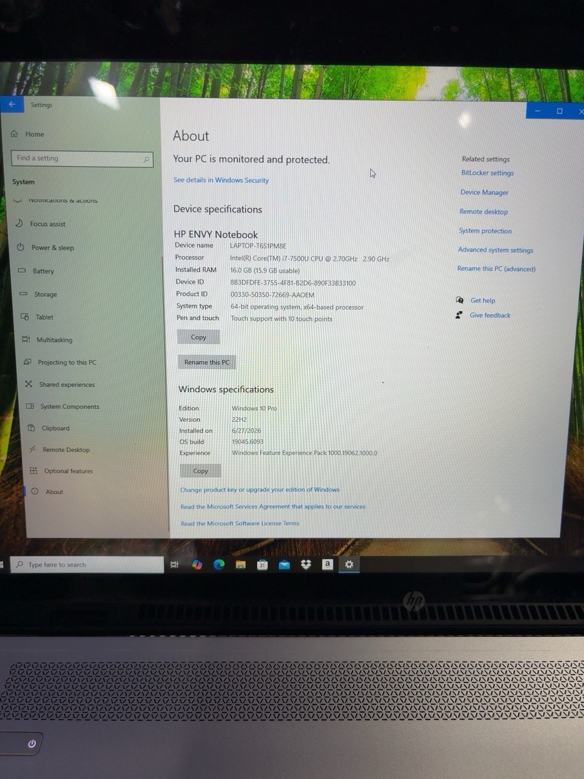 HP ENVY 17 Laptop i7-7500U 16GB RAM 512GB SSD Touch NVIDIA Win10 Pro