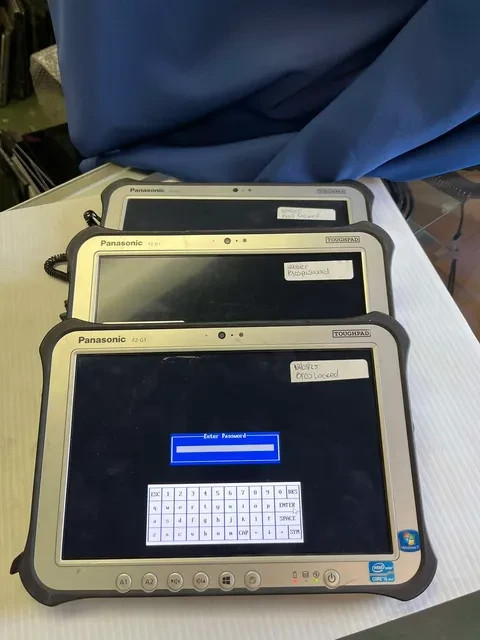 Panasonic Toughpad FZ-G1 Tablet i5 3rd Gen – FOR PARTS – BIOS LOCKED – Lot of 3