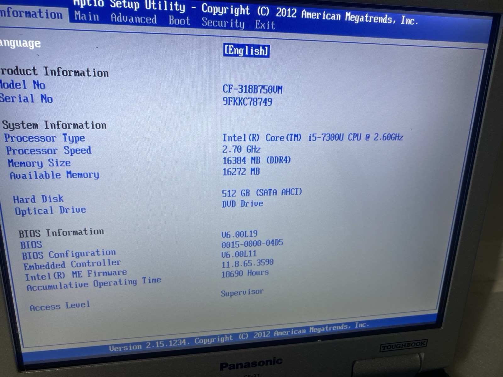 Panasonic Toughbook CF-31 MK6 16G 512G LTE GPS DVD Ham Radio Laptop +Charger CRK