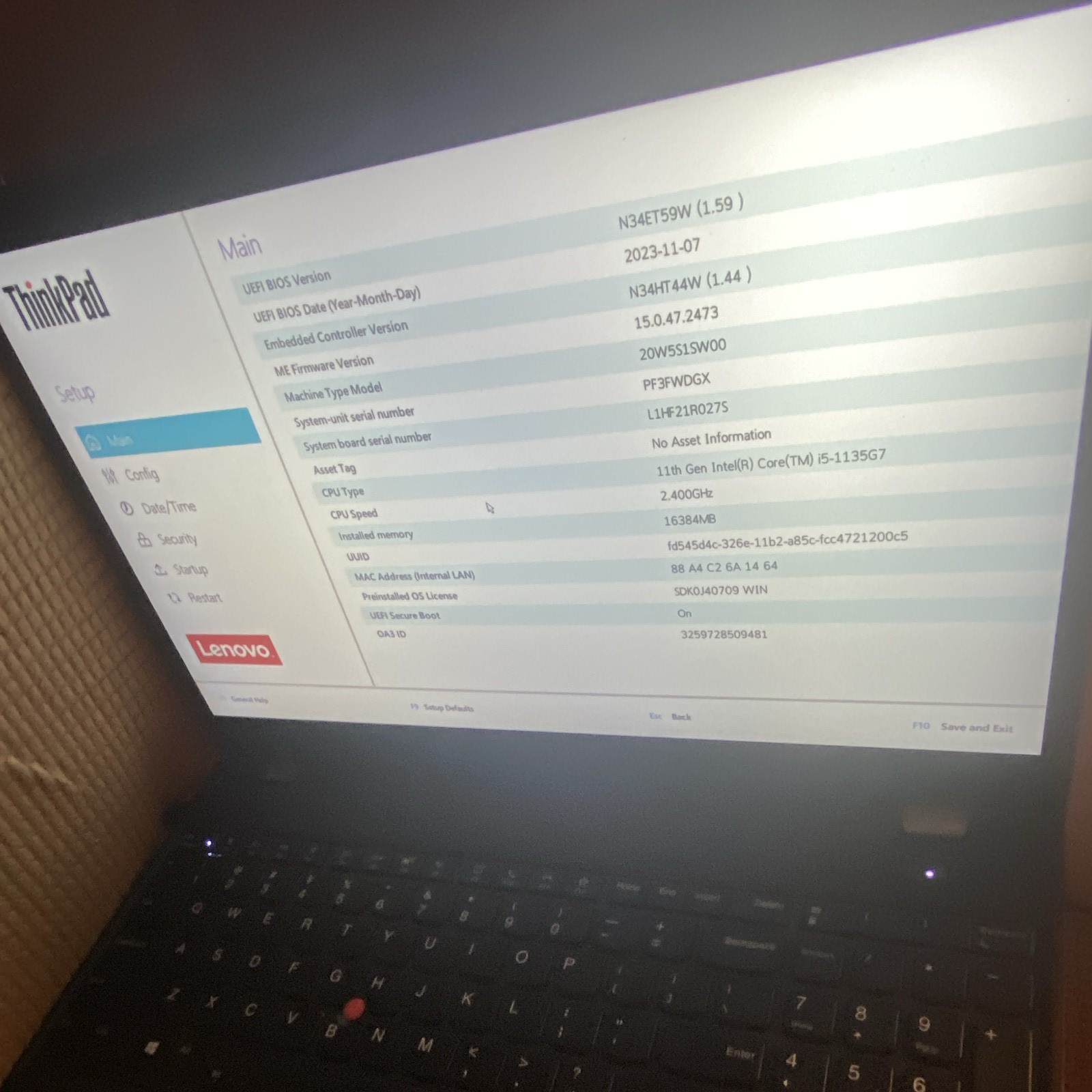 Lenovo ThinkPad L15 Gen 4 15.6″ i5 11th Gen 16GB no ssd