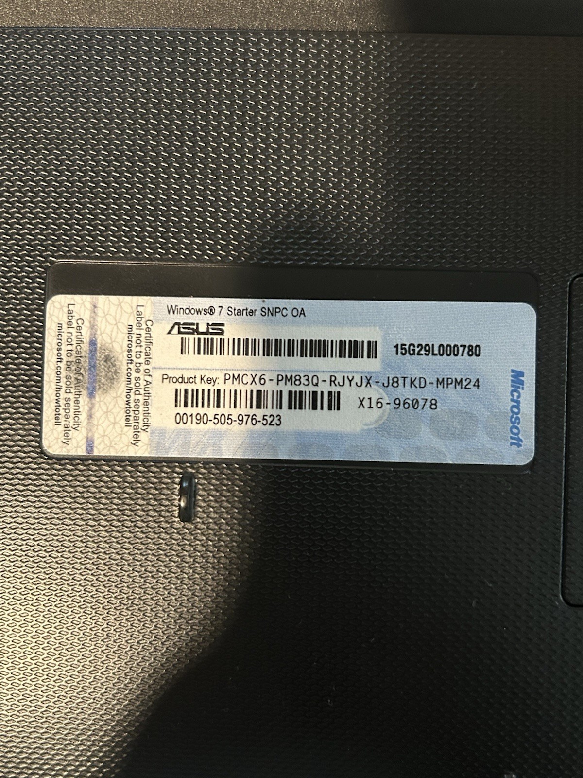 Asus eee pc 1015px- 2gb RAM- 480gb SSD- with Power Cord- Running MX Linux