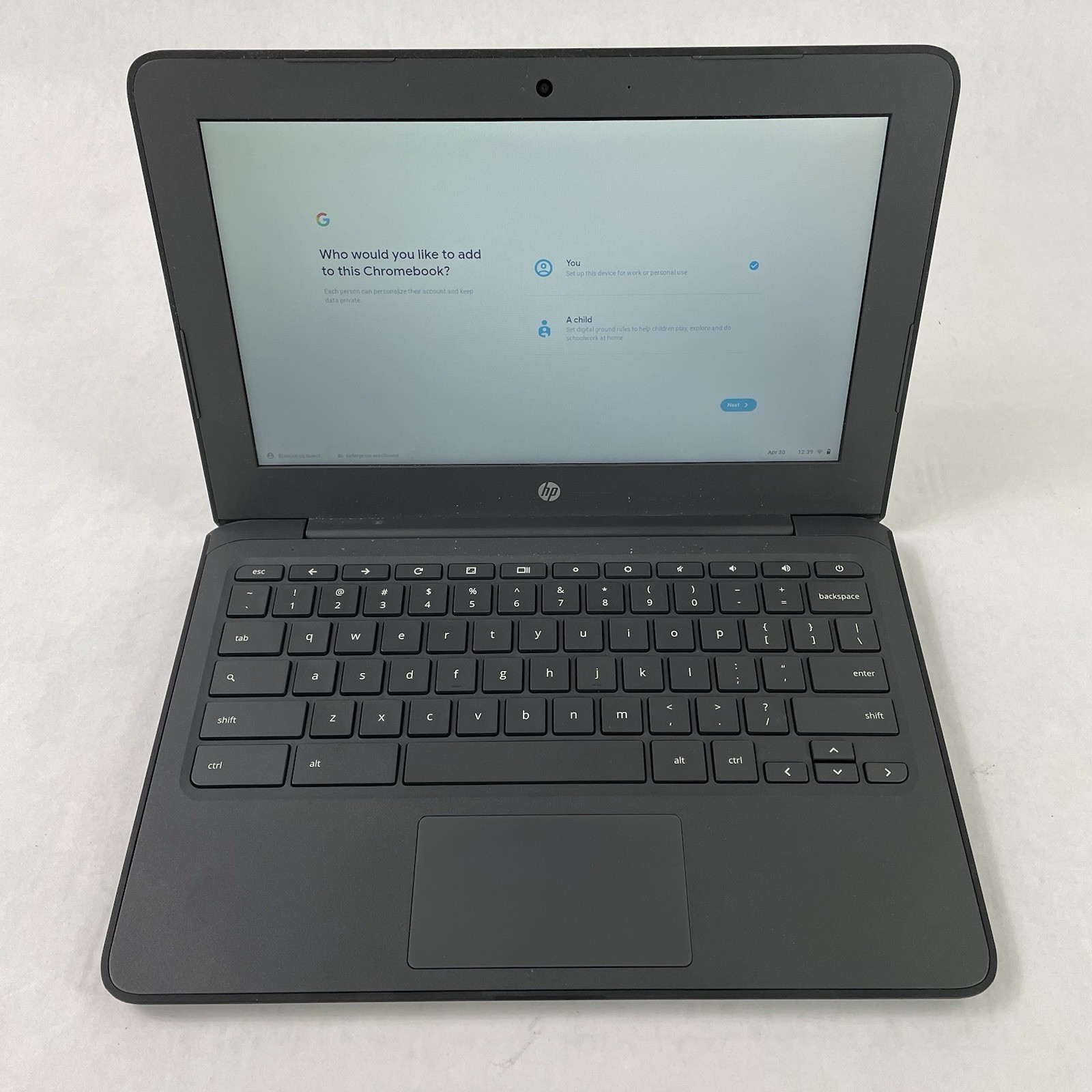 HP Chromebook 11 G6 11.6″ Celeron N3350 1.10 GHz 4 GB RAM 16 GB HDD No AC