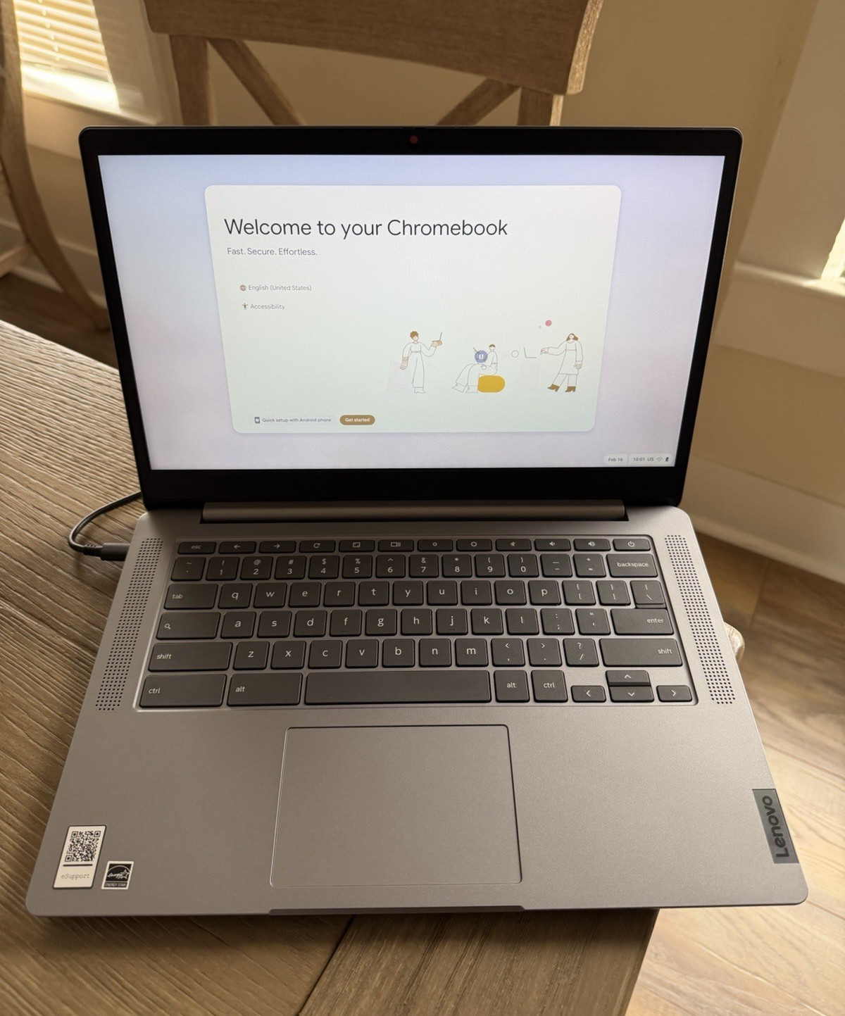 Lenovo Chromebook 14in FHD Gray MT8183 2.0GHz 64GB RAM USB-C eMMC