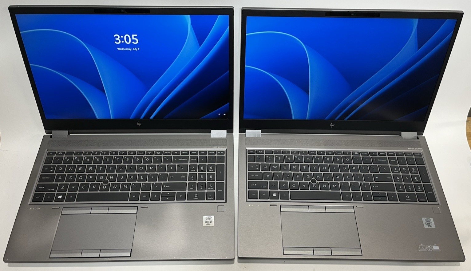 LOT OF 5 HP ZBook Fury 15 G7 i7-10850H – 8GB RAM – 512GB NVMe – 4GB T2000 – W11P