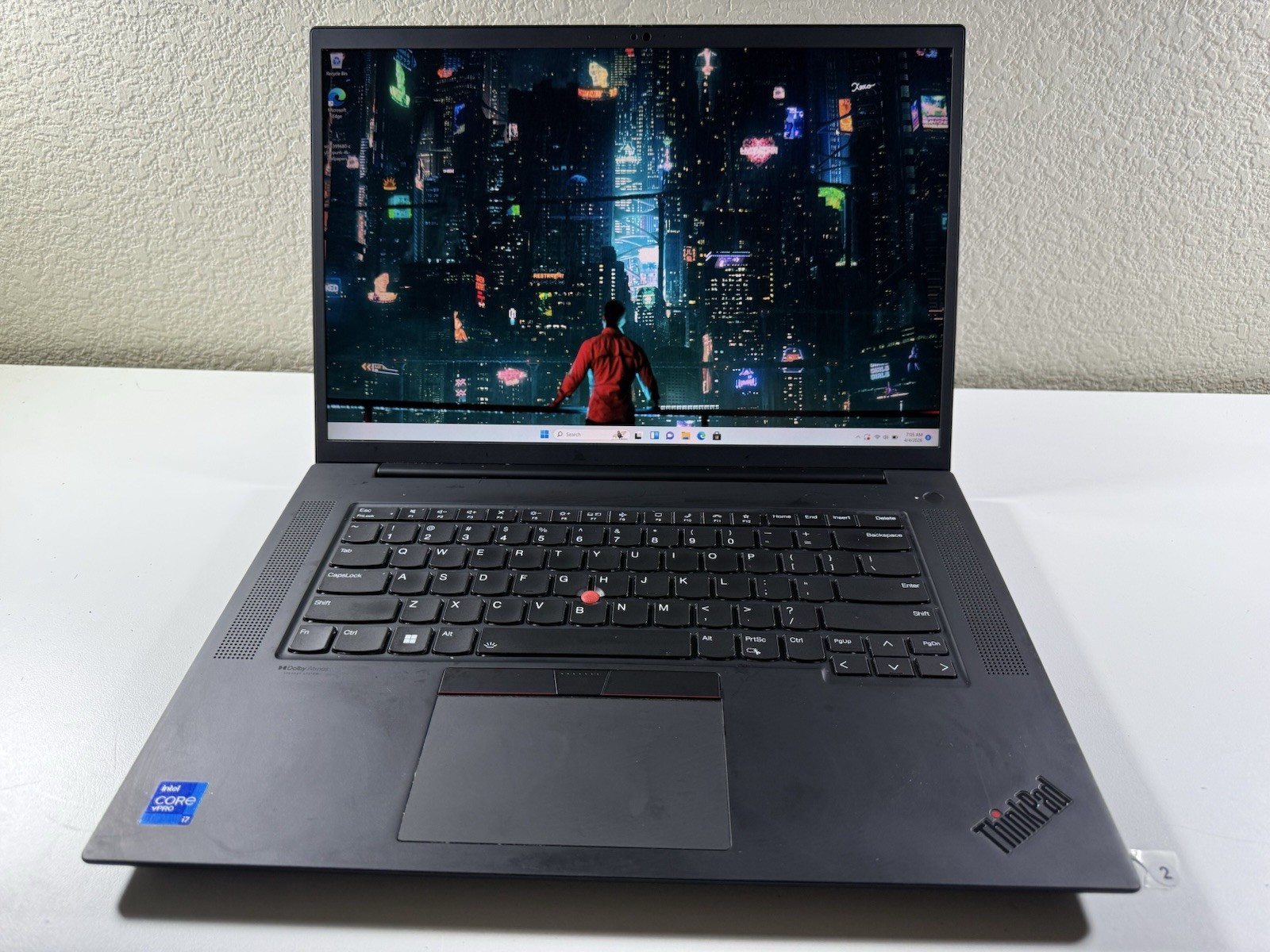 Lenovo ThinkPad P1 Gen 4 T1200 GPU 16″ i7-11850H 4GB RAM 256GB Win 11 Pro Read”