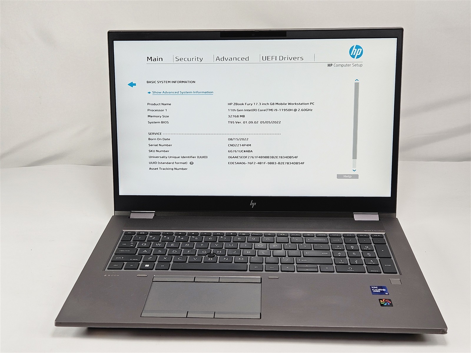 HP ZBook Fury 17 G8 Intel Core i9-11950H 32GB RAM 1TB SSD RTX A5000 16GB No OS