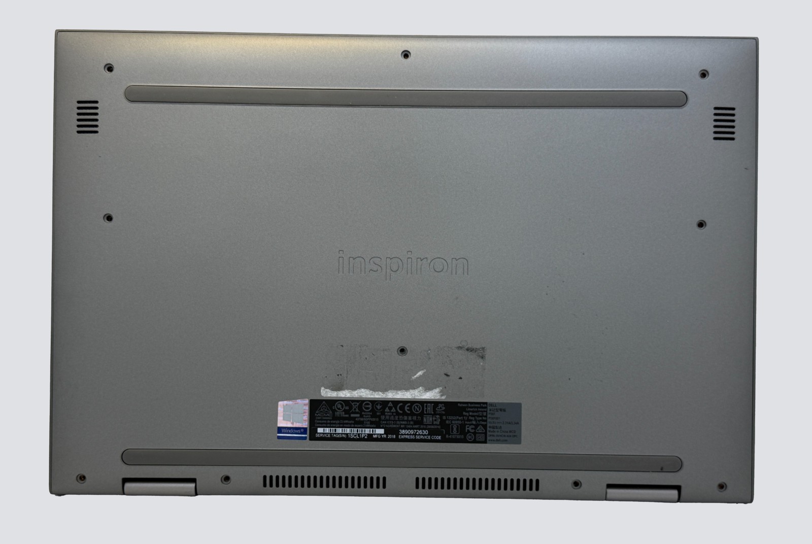 Dell Inspiron 15-5578 i3-7130u 2.73GHz 16GB RAM 256GB SSD