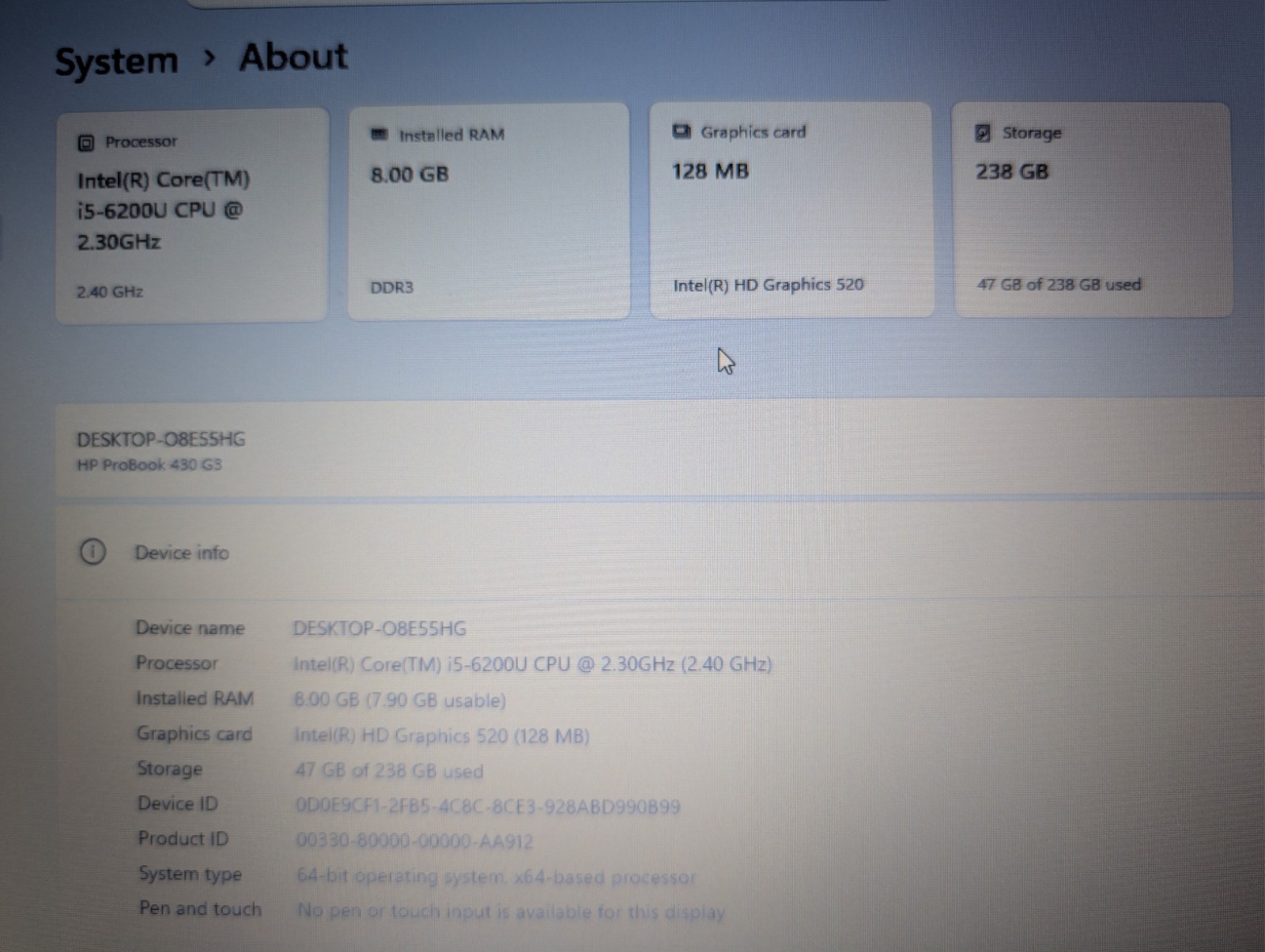 HP PROBOOK 430 G3 | i5-6200U 8GB RAM 256GB SSD | Backlit Windows 11 Pro