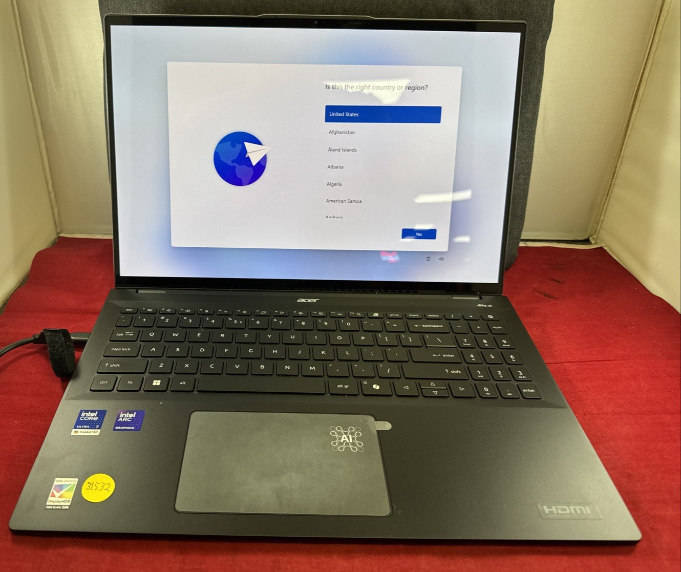 Acer Swift 16 AI N24Q11 16″ Core Ultra 7 256V 2.2GHz 16GB RAM 1TB SSD