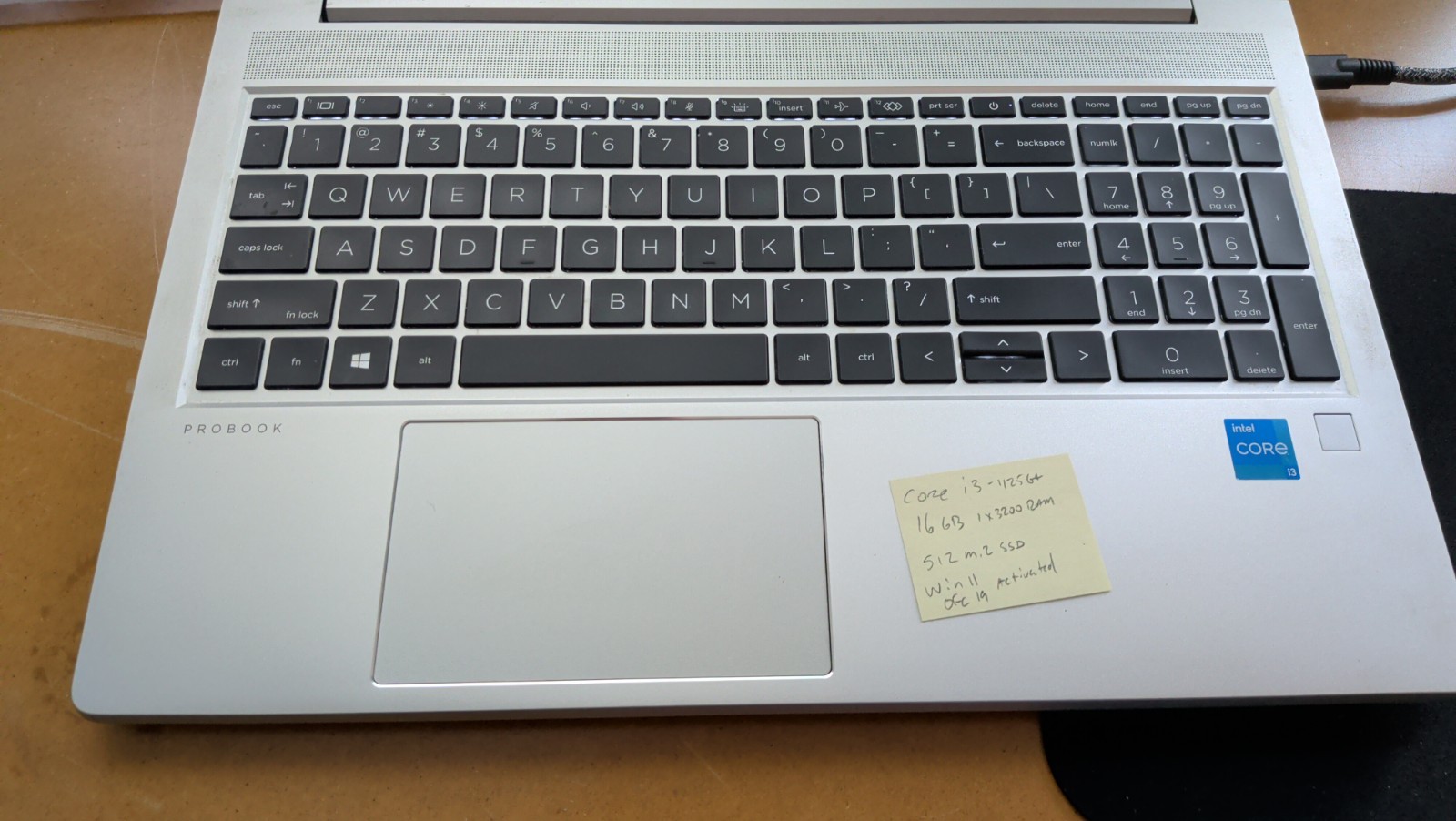HP ProBook 650 G8 15.6 inch (512GB, Intel Core i3 1125G4 3.7Ghz, 16GB)