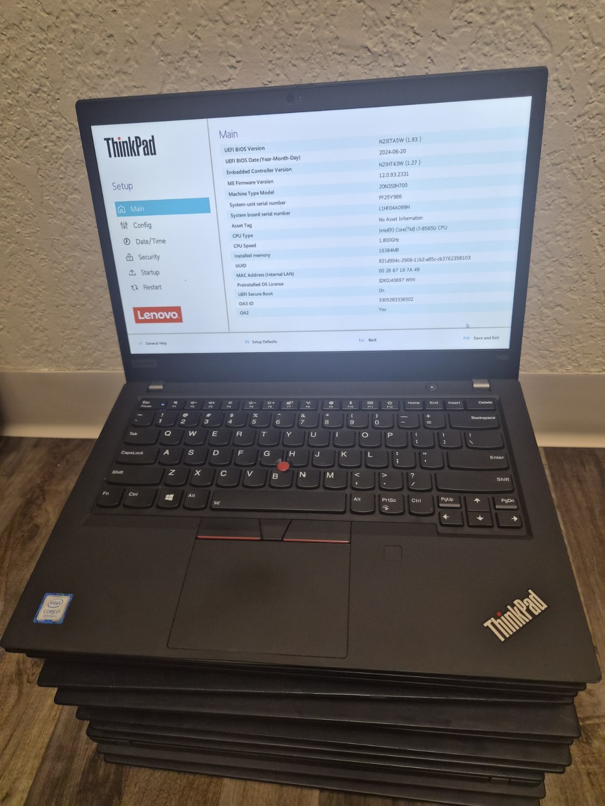 Lenovo ThinkPad T490 Laptop 14-inch 16gb Ram No Ssd Core i7 8th Gen